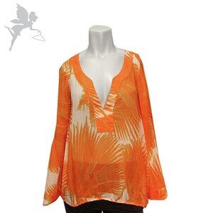 DIANE VON FURSTENBERG tropical cotton gauze top